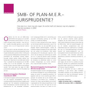 SMB- of plan-m.e.r.-jurisprudentie?