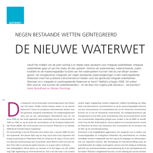 De nieuwe Waterwet