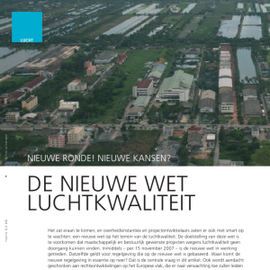 De nieuwe Wet luchtkwaliteit