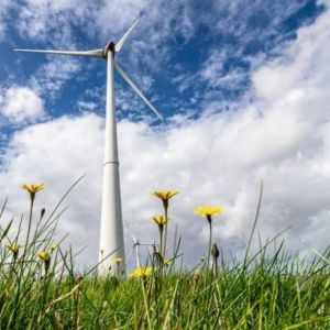 Geluid van windturbines op het land